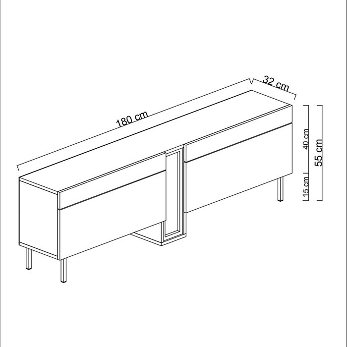 Hanah Home Nova Soporte para TV Antracita con Iluminación LED Hanah Home Nova Soporte para TV Antracita con Iluminación LED